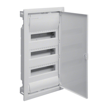 Rozdzielnica podtynkowa 3 rzędowa 36 modułowa skrzynka elektryczna biała Hager Volta 3x12 VU36AT