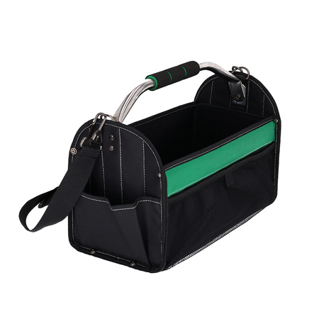 Torba narzędziowa z uchwytem 400×320×200 mm organizer na narzędzia z paskiem na ramię Plastrol T-00661