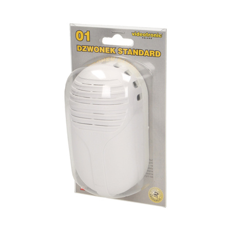 Dzwonek elektromechaniczny jednotonowy STANDARD 230V. biały OR-DP-VD-140/W