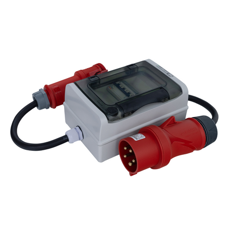 Adapter przejściowy zabezpieczający 32A/5 na 16A/5P 1m C16A DV-2106-AZ-32/16A