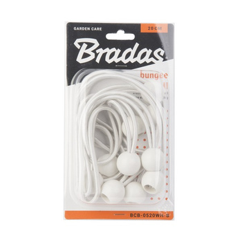 10szt. zestaw gum z kulką 10x15cm BUNGEE CORD BALL biały Bradas 5358