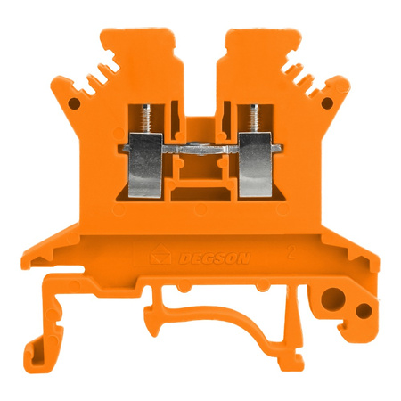 Złączka szynowa przelotowa pomarańczowa śrubowa 1,5mm2 1P VDE UL PC1.5-01P-15-00A(H)