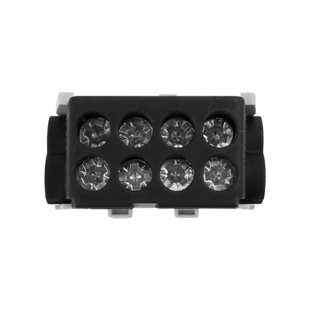 Blok rozdzielczy zacisk odgałęźny HLAK 25-1/2/25 M2 czarny mostek 1P 1,5-25 mm2 Pollmann 208 2080192