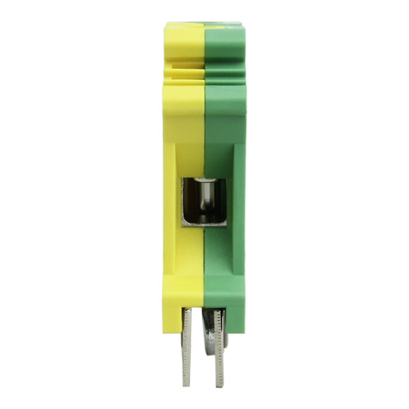 Złączka szynowa przelotowa zółto-zielona PE śrubowa 10mm2 1P VDE UL PC10-PE-01P-1Y-00AH