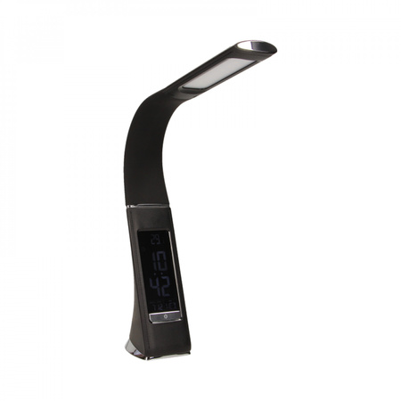 DOLOMIT LED 5W. lampka biurkowa z budzikiem. 300lm. 4000K. czarna OR-LB-1533/B