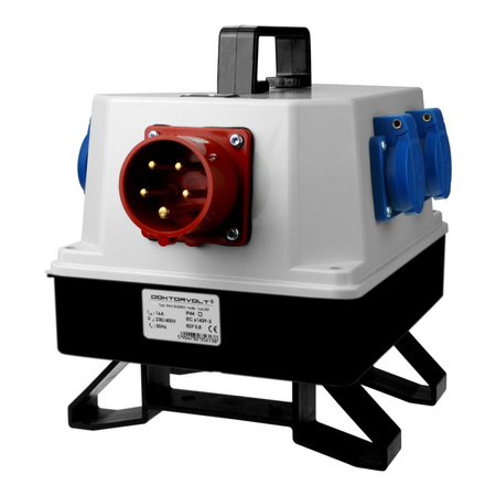 Rozdzielnica budowlana wtyczka odbiornikowa 16A BAU 5x230V Schuko Mennekes Doktorvolt® DV-6138-D