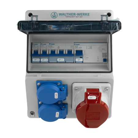 Rozdzielnica elektryczna 16A CEE 2x230V Schuko erbetka Walther Werke