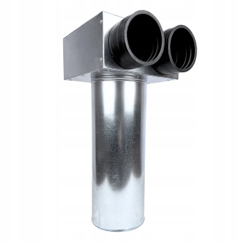 Skrzynka rozdzielcza rozdzielacz rurowy wentylacyjny fi 100 2x75 mm E-KSR-2x75/100-OC