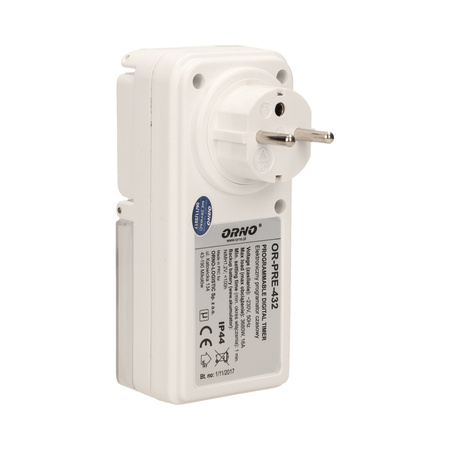Elektroniczny programator czasowy. 8 programów. IP44 OR-PRE-432