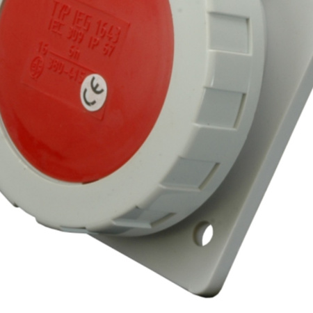 Gniazdo tablicowe skośne CEE 16A/5P 400V IP67 IEG 1653