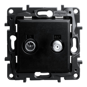 Gniazdo TV-SAT końcowe czarne Niloe Step 863583