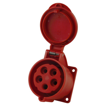 Gniazdo montażowe CEE proste 32A 5P 6h IP44 tablicowe Typ 325 PCE 325-6