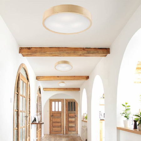 Lampa sufitowa plafon drewniany sosnowy LED 3-punktowy okrągły 47 cm LD-PD-6.3 SOSNA