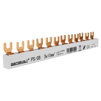 Szyna łączeniowa grzebieniowa PS/GB obustronnie izolowana 3-fazowa 12-modułowa 10mm2 DV-9429-PSGB
