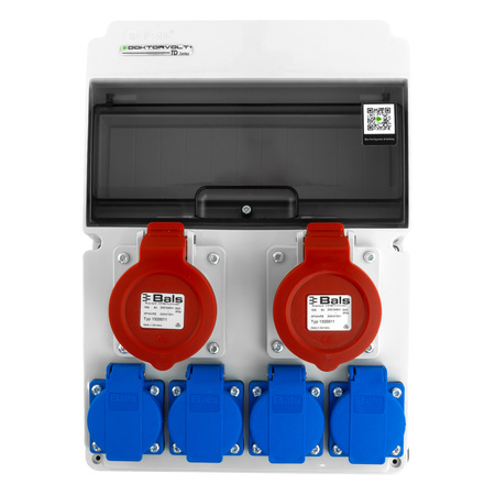 Rozdzielnica budowlana JUN 2x16A bez zabezpieczeń 4x230V gniazda Bals DOKTORVOLT® DV-6863-F
