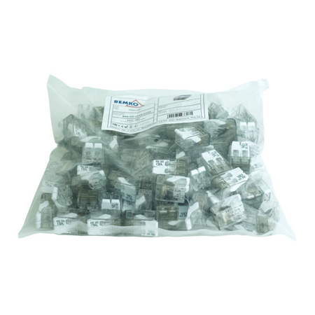 Szybkozłączka 3x 0,2-4mm2 450V 32A transparentna Bemko 1 sztuka 50 sztuk E03-P053-100