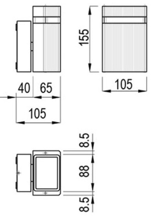 Oprawa elewacyjna GU10 50W IP54 szara kinkiet lampa ścienna NESSA GTV 2230