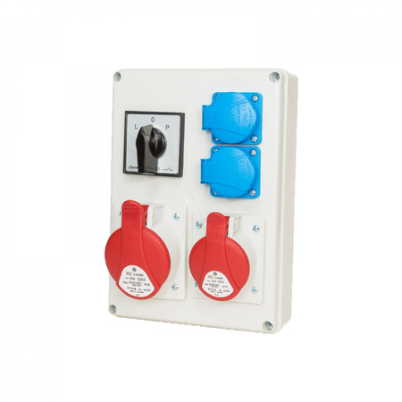 Rozdzielnica 1x16A/5P. 1x32A/5P. 2x230V. TVM 21. IP44. wył. L-0-P ROS-W1603.2/L-0-P