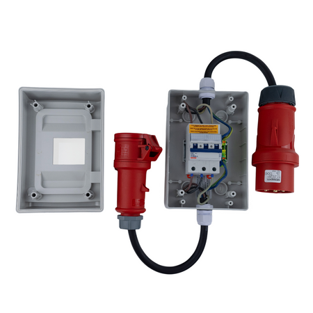 Adapter przejściowy zabezpieczający 32A/5 na 16A/5P 1m C16A DV-2106-AZ-32/16A