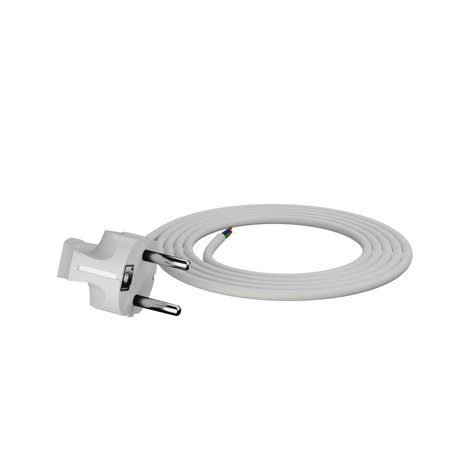 Przewód przyłączeniowy 1m z wtyczką kątową Uni-Schuko 250V 16A 3x1 mm² OMY PP-50 biały W-97163