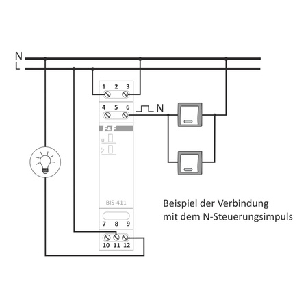 16A Przekaźnik bistabilny impulsowy włącz-wyłącz na szynę F&F BIS-411 230V