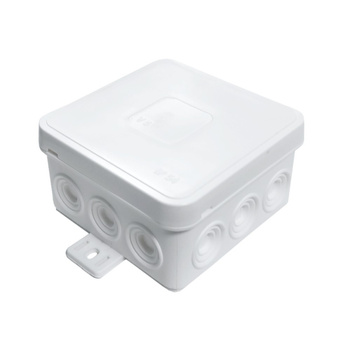 Puszka natynkowa 12-wlotowa wym/zew 75x75x41 mm IP54 biała ViPlast 035-01