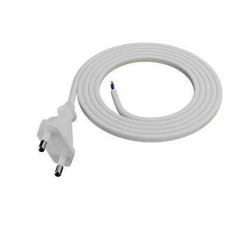 Przewód przyłączeniowy 1m z wtyczką płaską 2×0,75 mm² OMY P biały W-97819