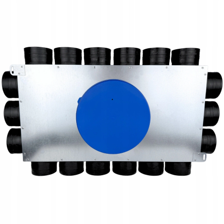 Skrzynka rozdzielcza rozdzielacz rurowy wentylacyjny fi 200 18x75 mm płaski E-KRR-18x75/200-OC