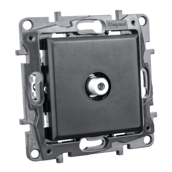 Gniazdo TV typu F czarne Niloe Step 863575