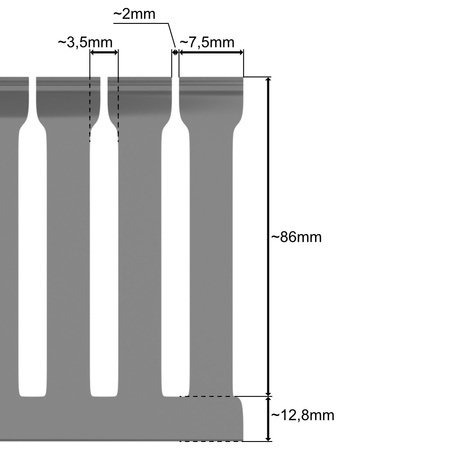 Korytko grzebieniowe 40x100 Kanał kablowy z pokrywą 1m 8/12 E354
