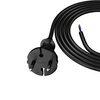Przewód przyłączeniowy 2m z wtyczką prostą TYP E 230V 16A 2×1,5 mm² H05RR-F PP-21 czarny W-97192