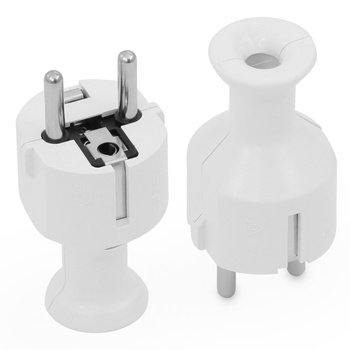 Wtyczka rozbieralna Uni-Schuko 230V 16A biała W-10120