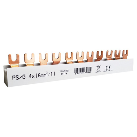 4-fazowa 11-modułowa Szyna łączeniowa PS/G 16mm2 100A Doktorvolt DV-2841-PSG