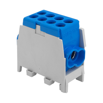 Blok rozdzielczy zacisk odgałęźny HLAK 25-1/2/25 M2 niebieski mostek 1P 1,5-25 mm2 Pollmann 208 2080189
