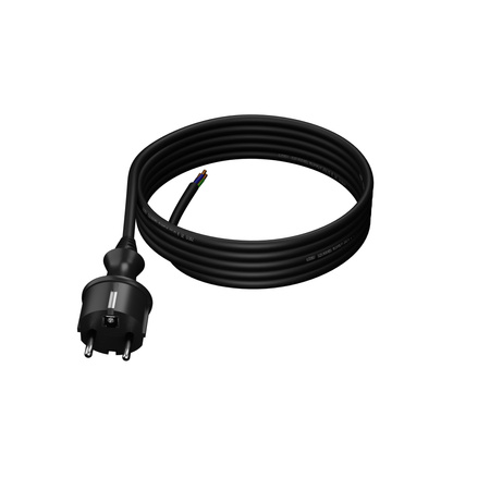Przewód przyłączeniowy 4m z wtyczką prostą 250V 16A 3x1,5 mm² IP44 H05RR-F PP-40H czarny W-97272