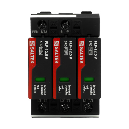 Ogranicznik przepięć typ 1 12.5kA FLP-12,5 V/3 do 350V DC szyna DIN ochronnik przepięciowy dla niskiego napięcia A03425