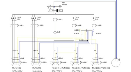 Rozdzielnica budowlana z łącznikiem TD-S/FI 32A 16A 3x230V Schuko Doktorvolt DV-2404-D