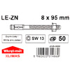 Kotwa stalowa ekspresowa 8x95mm pierścieniowa wbijana do betonu ocynkowana 50 sztuk Klimas Wkręt-met LE-ZN-08095