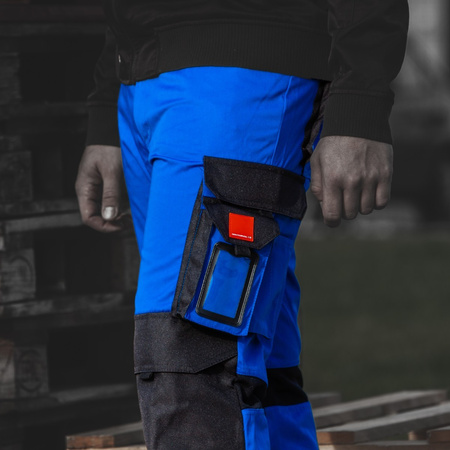 Spodnie robocze 245 g/m2 R50 WZMOCNIONE NIEBIESKO-CZARNE Doktorvolt DV-2100-SD-B550-50