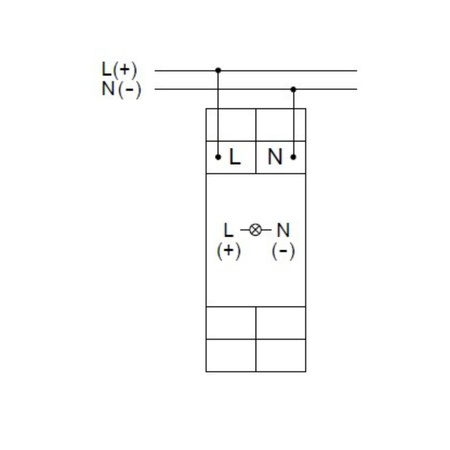 Kontrolka sygnalizacyjna 1-fazowa żółta na szynę TS35 250V RLK-1Y Relpol 8698