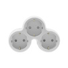 Rozgałęźnik wtyczkowy 3x gniazdo 230V Schuko z uziemieniem szaro-biały W-72005