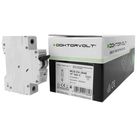 Wyłącznik nadprądowy MCB 10kA 1P 16A VDE C16A Doktorvolt DV-3646