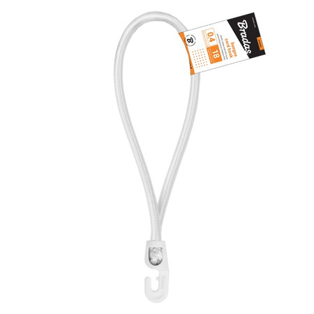 Guma elastyczna z hakiem PVC 0,4x25cm biała Bradas BCH3-0425WH-E