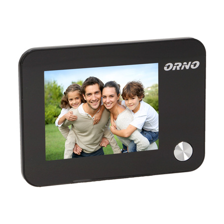 Elektroniczny wizjer do drzwi 3.5" z dzwonkiem. podświetleniem nocnym. zoomem i funkcją nagrywania na kartę Micro SD.... OR-WIZ-1102