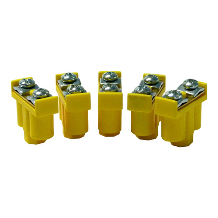 5szt Zacisk podwójny 2x1-4mm2 żółt-ziel 8165 ViPlast 400V 092-07