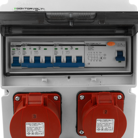 Rozdzielnica budowlana CAS 3x230V 32A16A Doktorvolt DV-8133-F 