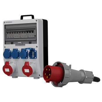 Rozdzielnica budowlana z kablem TD-S/FI SKH 2x32A 4x230V Schuko Doktorvolt DV-0021-D