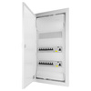 Rozdzielnica modułowa podtynkowa 3x12 zabezpieczona 14xMCB 1xRCCB VDE  okablowana skrzynka elektryczna Hager 630,50x348x98mm zaciski rozgałęźne L1, L2, L3, N, PE Doktorvolt DV-6234-PT