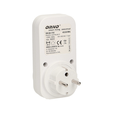 Gniazdo centralne sterowane bezprzewodowo. ORNO Smart Living OR-SH-1701