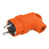 Wtyczka gumowa kątowa 16A 230V pomarańczowa Schuko 8956